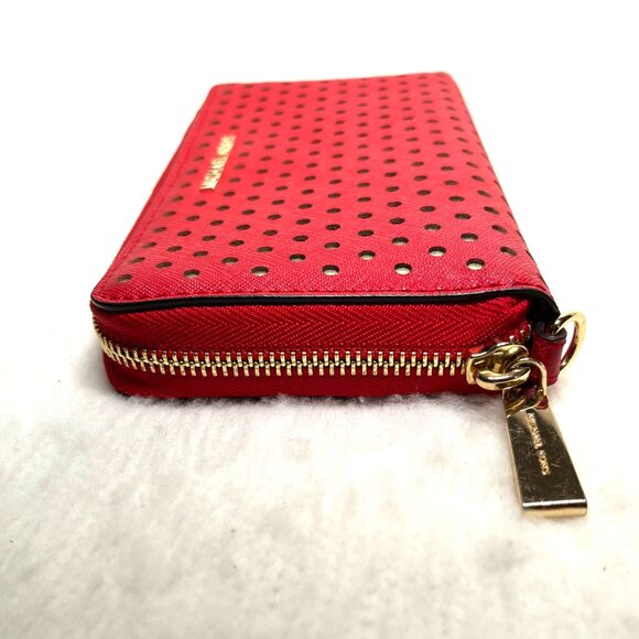 Michael Kors Red/Gold Eyelet wallet - Picture 5 of 13